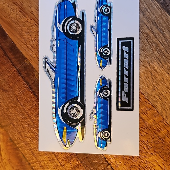 Vintage vending machine stickers Prism Blue Ferrari - Picture 3 of 7